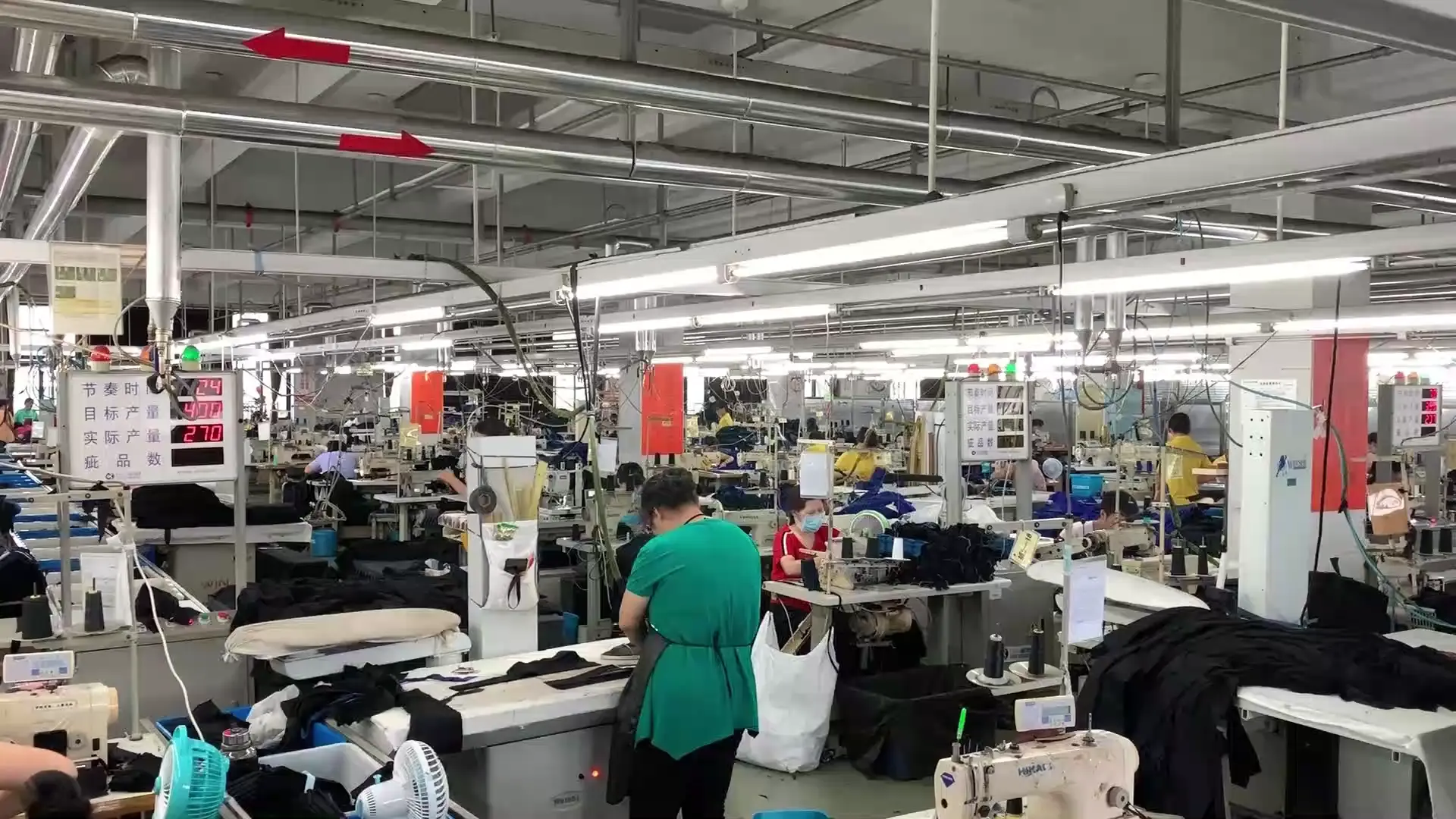 Quality inspection station clothing factory